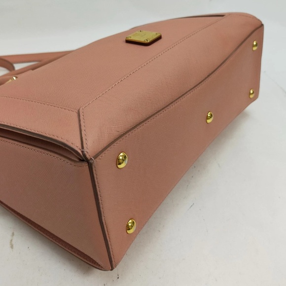 Authentic MCM Hand Bag  Pink Leather Crossbody purse - Picture 5 of 9